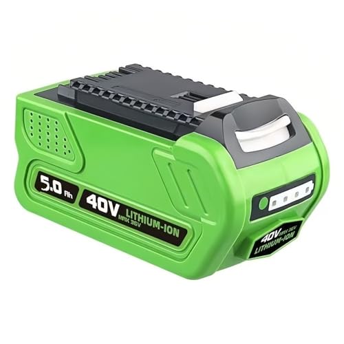 6000 mAh 20 Kerne Rasenmäher Elektrische Kettensäge Elektrische Säge Schnelllade-Lithiumbatterie 40 V. Kompatibel mit Greenworks 40V, 29472(5000nah 1Pcs) von FTGADRYF