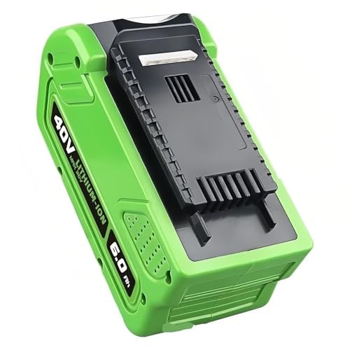 6000 mAh 20 Kerne Rasenmäher Elektrische Kettensäge Elektrische Säge Schnelllade-Lithiumbatterie 40 V. Kompatibel mit Greenworks 40V, 29472(6000mAh 1Pcs) von FTGADRYF