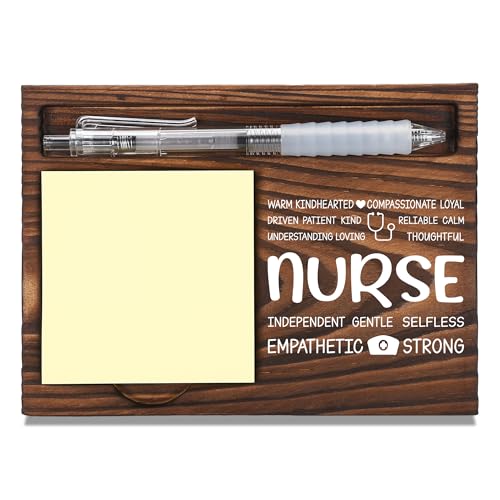 FTA286 Dankeschön-Geschenk für Krankenschwestern, Pflegebeamte, Kollegen, Anerkennungsgeschenke, Haftnotizhalter, Holz-Notizblock und Stifthalter, 16,5 x 11,9 cm FTA286 Dankeschön-Geschenk für Krankenschwestern, Pflegebeamte, Kollegen, Anerkennungsgeschenke, Haftnotizhalter, Holz-Notizblock und Stifthalter, 16,5 x 11,9 cm von FTONENI