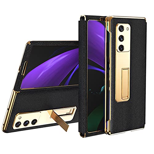 FTRONGRT Für Samsung Galaxy Z Fold2 5G 5G Hülle, Galvanikrahmen + Leder, 180° Beliebig Faltbar, Verstecktes Bügeldesign, Geeignet für Samsung Galaxy Z Fold2 5G Handy Schutzhülle.Schwarz FTRONGRT Für Samsung Galaxy Z Fold2 5G 5G Hülle, Galvanikrahmen + Leder, 180° Beliebig Faltbar, Verstecktes Bügeldesign, Geeignet für Samsung Galaxy Z Fold2 5G Handy Schutzhülle.Schwarz von FTRONGRT