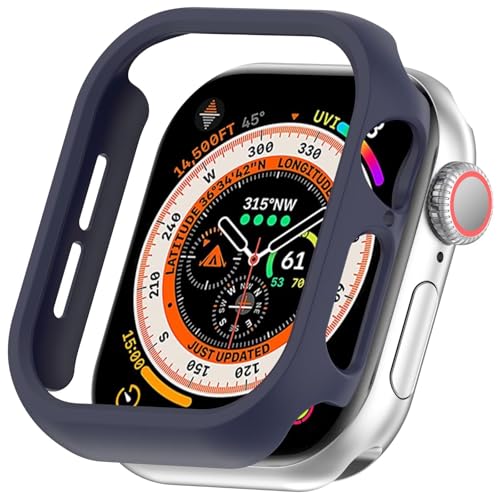 FTRONGRT Hülle Kompatibel mit Apple Watch Series 10 46mm, Stoßfest, PC Zifferblatt Schutzhülle Kompatibel mit Apple Watch Series 10 46mm Smartwatch.Mitternachtsblau von FTRONGRT