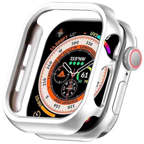 FTRONGRT Hülle Kompatibel mit Apple Watch Series 10 46mm, Stoßfest, PC Zifferblatt Schutzhülle Kompatibel mit Apple Watch Series 10 46mm Smartwatch.Silber von FTRONGRT