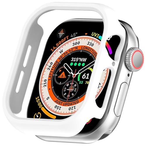 FTRONGRT Hülle Kompatibel mit Apple Watch Series 10 46mm, Stoßfest, PC Zifferblatt Schutzhülle Kompatibel mit Apple Watch Series 10 46mm Smartwatch.Weiß von FTRONGRT