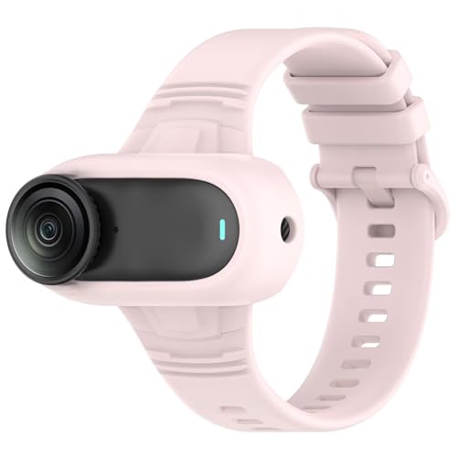 FTRONGRT Hülle Kompatibel mit Insta360 GO 3S / Insta360 GO 3 / Insta360 GO 2 Kamera, Kratzfest, Weiches Silikon Armband Schutzhülle.Rosa von FTRONGRT