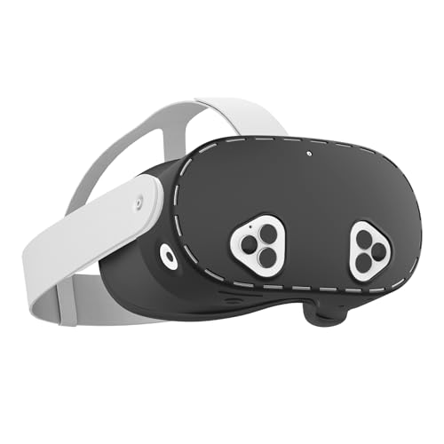 FTRONGRT Hülle Kompatibel mit Meta Quest 3S, Kratzfestes, Reibungsfestes, Objektiv Schützen, Weiches Silikon, VR Schutzhülle Kompatibel mit Meta Quest 3S. Schwarz von FTRONGRT