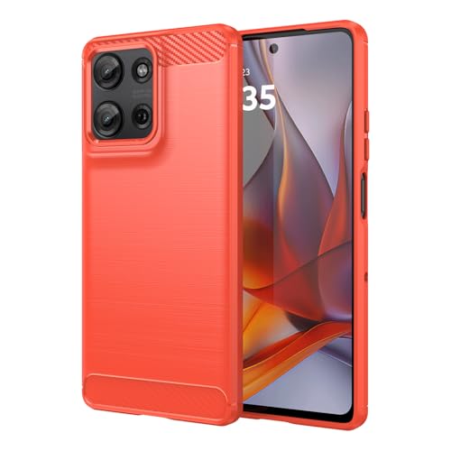 FTRONGRT Hülle Kompatibel mit Motorola Moto G75, Ultradünnes, Weiches TPU, rutschfest, Kratzfest Schutzhülle Kompatibel mit Motorola Moto G75. (Rot) von FTRONGRT