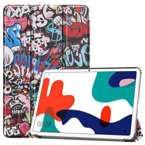 FTRONGRT Hülle Kompatibel mit Samsung Galaxy Tab S10 FE Plus, Ultradünne, mit Ständer PU-Leder Schutzhülle Kompatibel mit Samsung Galaxy Tab S10 FE Plus Tablette - Graffiti von FTRONGRT