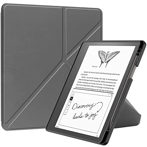 FTRONGRT Hülle für Kindle Scribe 10.2 2024, Ultradünne, Exquisite Erscheinung, mit Standfunction Schutzhülle für Kindle Scribe 10.2 2024 Tablette - Grau von FTRONGRT