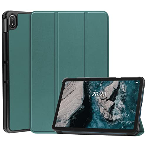 FTRONGRT Hülle für Nokia T20 Tablette,Ultradünne, Exquisite Erscheinung,mit Standfunction,für Nokia T20 Tablette -Dunkelgrün von FTRONGRT