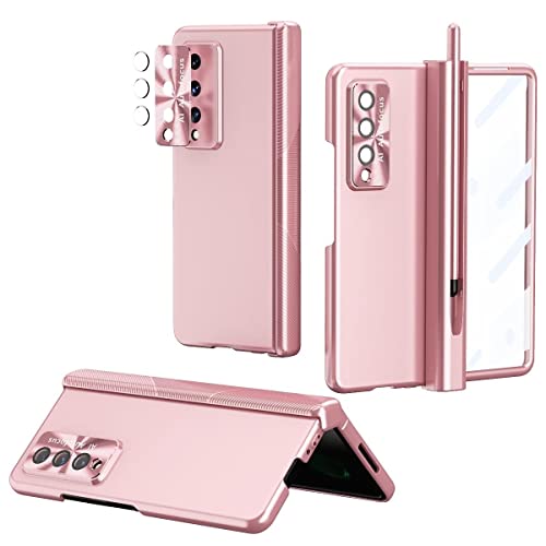 FTRONGRT Hülle für Samsung Galaxy Z Fold 4 5G, Magnetscharnier, Ständer, Stifthalter, Kratzfest, Schutzhülle mit Linsenfolie, Bildschirmfolie für Samsung Galaxy Z Fold 4 5G.Roségold FTRONGRT Hülle für Samsung Galaxy Z Fold 4 5G, Magnetscharnier, Ständer, Stifthalter, Kratzfest, Schutzhülle mit Linsenfolie, Bildschirmfolie für Samsung Galaxy Z Fold 4 5G.Roségold von FTRONGRT