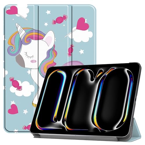 FTRONGRT Hülle für iPad Pro 11 2024 Tablette, Ultradünne, Exquisite Erscheinung, mit Standfunction Schutzhülle für iPad Pro 11 2024 Tablette - -Einhorn von FTRONGRT