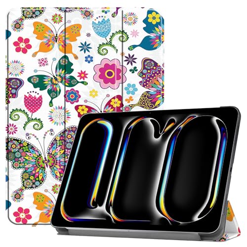 FTRONGRT Hülle für iPad Pro 11 2024 Tablette, Ultradünne, Exquisite Erscheinung, mit Standfunction Schutzhülle für iPad Pro 11 2024 Tablette - -Schmetterling von FTRONGRT