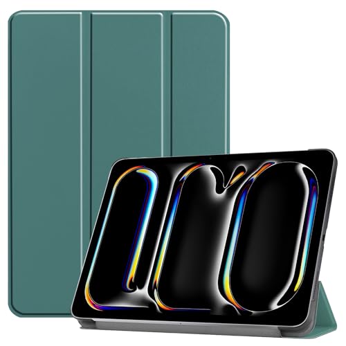 FTRONGRT Hülle für iPad Pro 11 2024 Tablette,Ultradünne, Exquisite Erscheinung,mit Standfunction,für iPad Pro 11 2024 Tablette -Dunkelgrün von FTRONGRT