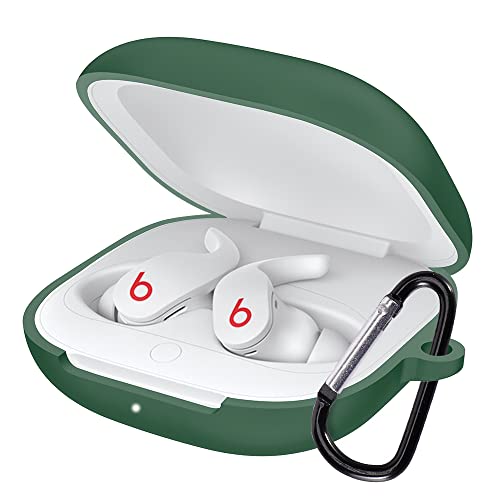 FTRONGRT Schutzhülle für Bluetooth-Kopfhörer für Beats Fit Pro Hülle, Bluetooth-Kopfhörerhülle aus Silikon, Stoßfest, Tragetasche Kompatibel mit Beats Fit Pro Bluetooth-Kopfhörer.Dunkelgrün von FTRONGRT