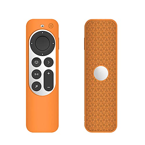 FTRONGRT Silikone Schutzhülle für Apple TV 4K 2021 Fernbedienung, Flexibles Silikon, Anti-Drop und Anti-Kollision, Hülle für Apple TV 4K 2021 Fernbedienung.Orange von FTRONGRT