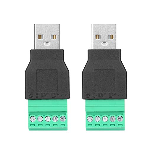 2 stücke usb stecker auf 5 pin schraubklemme adapter stecker generator modul terminal block stecker von FTVOGUE