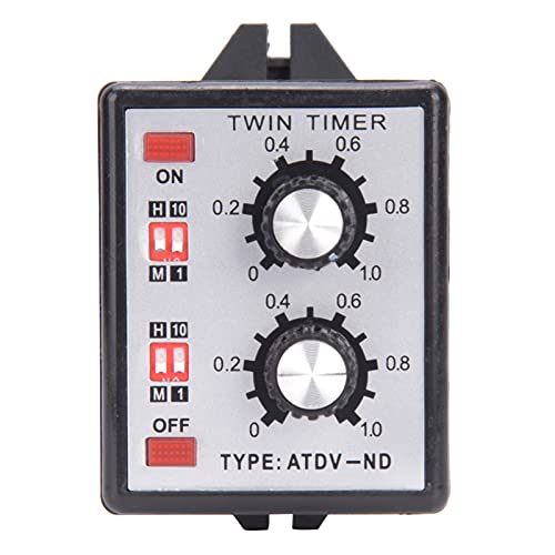 Ein-Aus-Twin-Timer-Relais, Knopfsteuerung, Zeitschalter-Relais, Ein-Aus-Stabiles Twin-Timer-Relais AC110V/220V 50/60Hz, Relais, Wand-Timer-Schalter von FTVOGUE