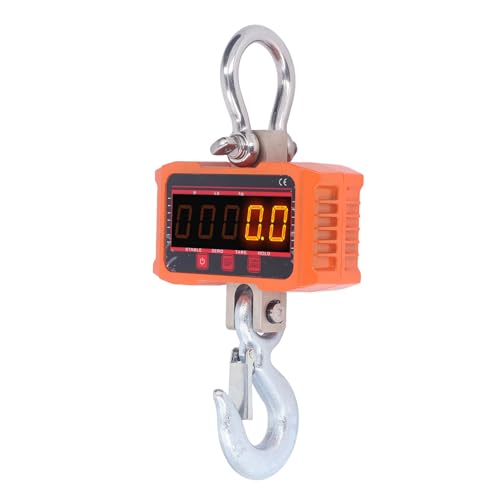 Elektronische Kranskala Rotgrün -LED -Display Hochleistungs Hang Skala mit Fernbedienung für die Fischereifarm (1000 kg/2000lb) von FTVOGUE