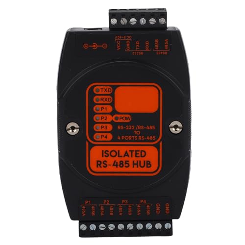 Industrial Isolierte Hub Optical Isolation Conversion 4 Portsplitter, Kompatibel mit RS232 ABS -, DC -Leistung, Isolierung von Netzwerksegments von FTVOGUE