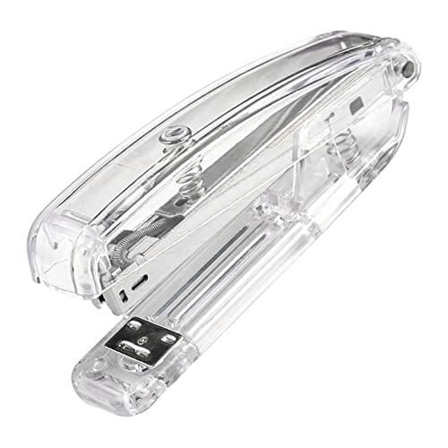 Kleiner Hefter mit Einem Einfachen Fußabdruck für die Schulklasse, der Desktop -Hefter für Flexible Nähte, Tragbares Acrylmetall (SILVER) von FTVOGUE