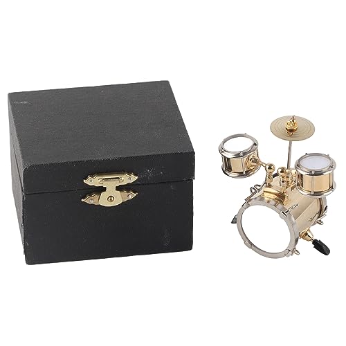 Miniatur Musikinstrument Replica Drum Set Ornament Schlagzeuger Geschenk mit Box von FTVOGUE