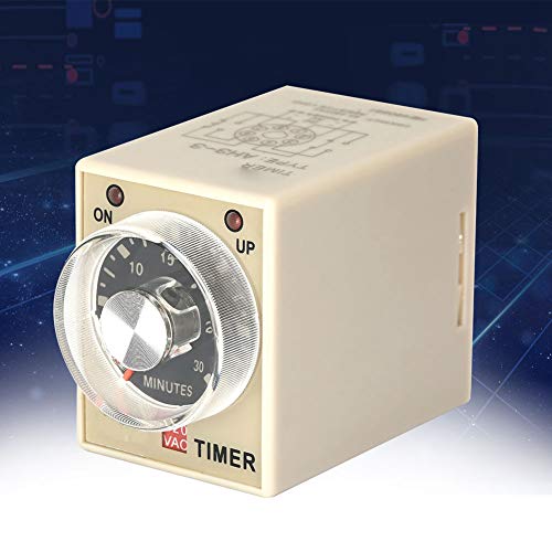 Minuten Einschaltverzögerung Timer Strom Zeitrelais Zeiger einstellbar Automatikschalter 220VAC AH3-3(30m) von FTVOGUE