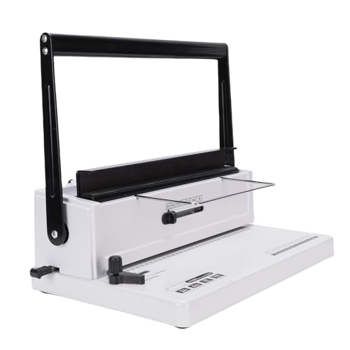 Spulenbindungsmaschine 20 Blätter Stanze, 140 Blechbindung 34 Quadratlöcher Spiralbindungsmaschine mit 12 Pcs 12mm Spulen 50 Blatt A4 für Schulenbüros Unternehmen Unternehmen von FTVOGUE