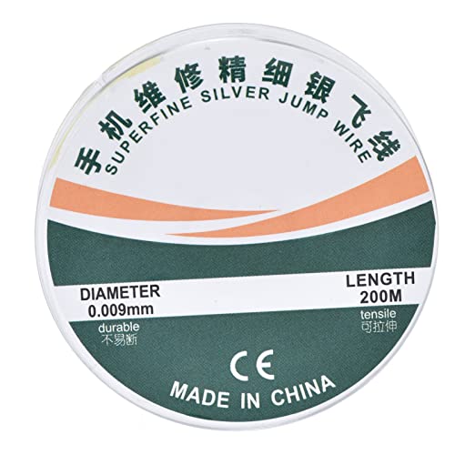 Superfine Silber -Sprungdraht Ultra Feiner 200 M Länge mit 0,009 Mm Durchmesser Isolation Eameled Draht für die Telefonreparatur von FTVOGUE