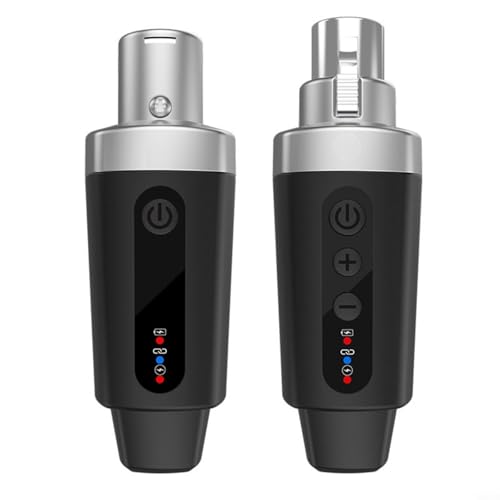 FUANA 2,4 G Wireless Mikrofon-Konverter XLR Transmitter Empfänger System für dynamische Mikrofone Pro Audio Equipment 50 m Reichweite USB wiederaufladbar (1 in 1) von FUANA