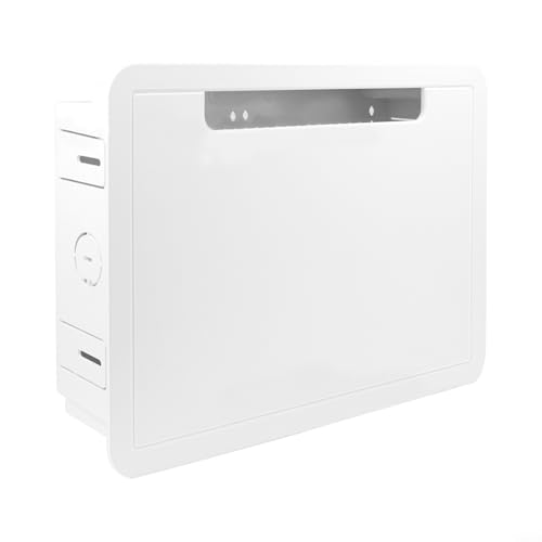 FUANA 9-Zoll-Einbau-TV-Media-Box, Wandmontage, Netzwerkgehäuse, Kabelmanagement-Set, Kunststoff, weiß, für Home Entertainment System FUANA 9-Zoll-Einbau-TV-Media-Box, Wandmontage, Netzwerkgehäuse, Kabelmanagement-Set, Kunststoff, weiß, für Home Entertainment System von FUANA