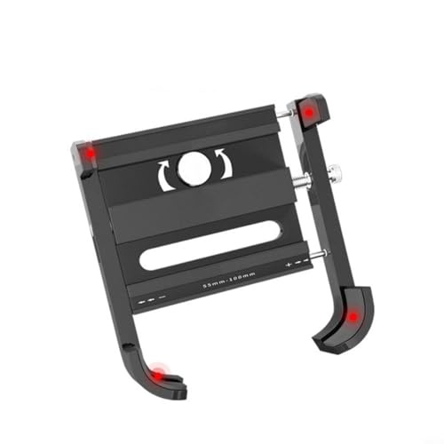 FUANA Motorrad-Handyhalterung mit 360-Grad-Rotation, Aluminium, rutschfester Telefonständer für 8,9–17,7 cm (3,5–6,8 Zoll) Bildschirm von FUANA