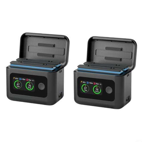 FUBESK 1/2 Ladekoffer für Insta 360 X5 Akku, 27 W Smart-Ladegerät-Hub mit buntem LED-Display und Dual-Power-Modus (2) von FUBESK