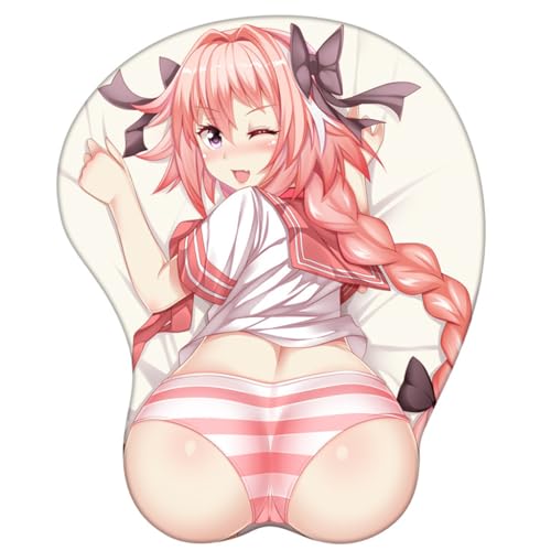 Anime Fate Astolfo 3D Mauspad Mit Handgelenkauflage - Gaming Ergonomisches Rutschfestes Mauspad (Astolfo-B) (Size:2) von FUBUKIOF