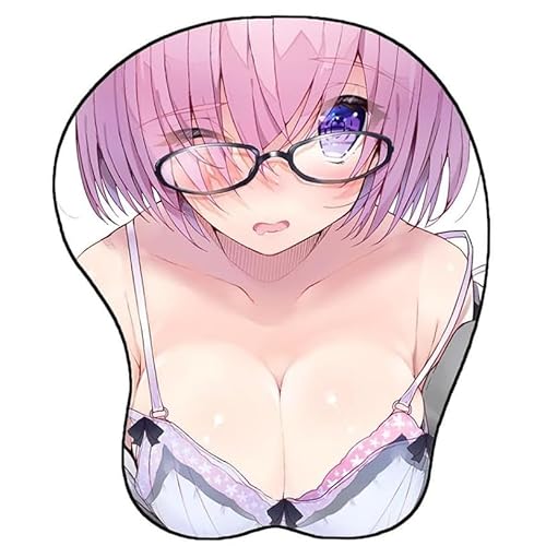 Anime Fate Mash Kyrielight 3D Mauspad mit Handgelenkauflage Gaming Mauspads Rutschfestes Mauspad 3D Mauspads 3D Ergonomisches Mauspad（G）(Size:3) von FUBUKIOF