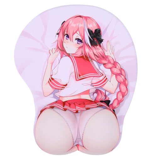 Anime Fate Astolfo 3D Mauspad Mit Handgelenkauflage - Gaming Ergonomisches Rutschfestes Mauspad (Astolfo-B) (Size:1) von FUBUKIOF
