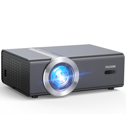 FUDONI 888 Projektor - Full HD Native 1080P & 300 Zoll Riesiges Display - Wi-Fi 6 & Bluetooth - Hi-Fi-Stereo - Automatische Keystone-Korrektur & Elektrischer Fokus - Tragbar - Deckenmontage von FUDONI