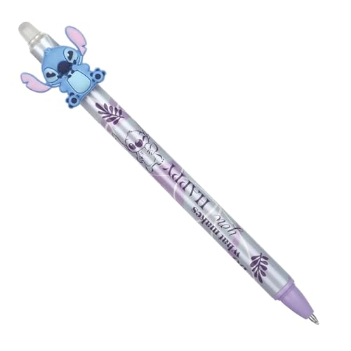 FÜNDIG radierbare Stifte Stitch pastell - Blauer Stitch Hand vor Mund - ohne das Blatt abzunutzen - temperaturempfindliche Tinte - Kugel am Ende zum Entfernen der Tinte - Radierbarer Tintenroller von FÜNDIG