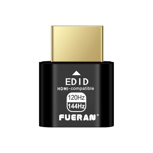FUERAN 2K HDMI Dummy Plug-Virtual Monitor Display Emulator Headless Adapter 2560x1440@120-144Hz EDID Emulator (120Hz-144Hz) von FUERAN