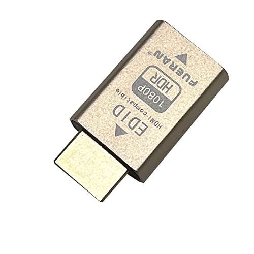 FUERAN Edid-Emulator-Adapter (4 Generation), HDMI kompatibel mit Mac Thunderbolt auf HDMI-Switches/Extender/AV-Receiver/Video-Splitter (1920x1080-HDR) von FUERAN