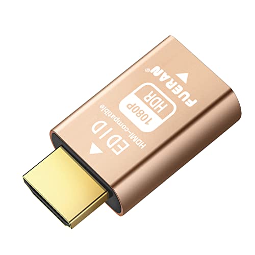 FUERAN Edid-Emulator-Adapter (4 Generation), HDMI kompatibel mit Mac Thunderbolt auf HDMI-Switches/Extender/AV-Receiver/Video-Splitter (1920x1080-HDR) von FUERAN