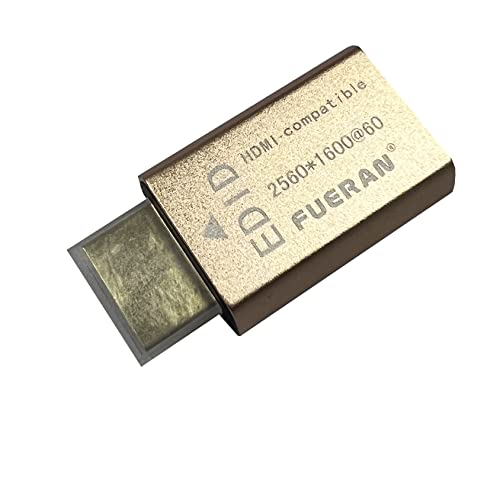 FUERAN Edid-Emulator-Adapter (4 Generation), HDMI kompatibel mit Mac Thunderbolt auf HDMI-Switches/Extender/AV-Receiver/Video-Splitter (2560X1600-60Hz-Streaming) von FUERAN