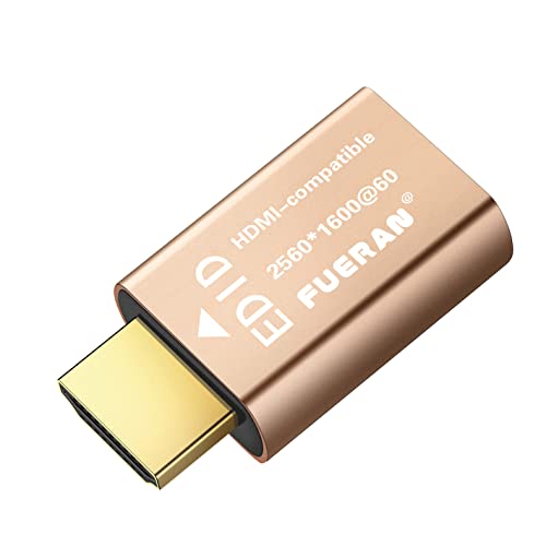 FUERAN Edid-Emulator-Adapter (4 Generation), HDMI kompatibel mit Mac Thunderbolt auf HDMI-Switches/Extender/AV-Receiver/Video-Splitter (2560X1600-60Hz-Streaming) von FUERAN