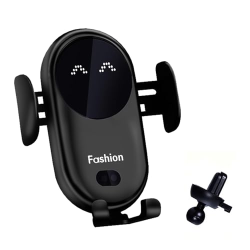 Handyhalterung Auto Mit Ladefunktion, 360° Drehbar Intelligenter Sensor Handyhalterung, Kabellose Schnell Aufladende Handyhalter Auto Lüftung, Autotelefonhalter Für Auto Lüftung (Schwarz) von FUFRE