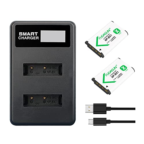 2 STK.1350mAh NP-BX1 NPBX1 BX1 Akku mit LCD-Doppelbatterieladegerät für Cyber-Shot DSC-RX100, DSC-RX100 II, DSC-RX100M II, DSC-RX100 III, DSC-RX100 IV, DSC-RX100 V/VII, ZV-1 2 STK.1350mAh NP-BX1 NPBX1 BX1 Akku mit LCD-Doppelbatterieladegerät für Cyber-Shot DSC-RX100, DSC-RX100 II, DSC-RX100M II, DSC-RX100 III, DSC-RX100 IV, DSC-RX100 V/VII, ZV-1 von FUGASUN