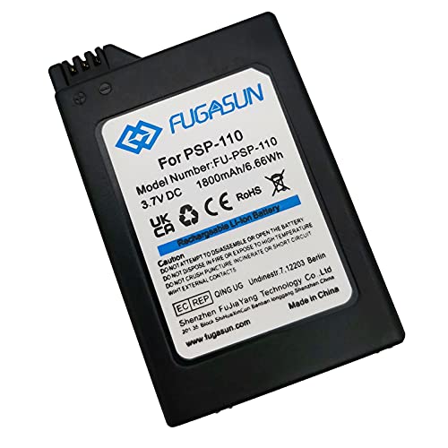 FUGASUN 1 Stück 1800 mAh PSP 110 Akku PSP-110 Akku für Sony Playstation PSP1000 1000G1 1004 1006 (1 Stück Batterie) von FUGASUN