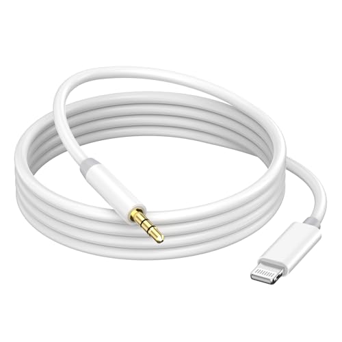 Auto AUX Kabel für iPhone, 1M 3,5mm Aux auf Lightning Kabel Adapter, [Apple MFi-Zertifiziert] Lightning auf 3.5mm Audio für iPhone 14 13 12 11 Pro Max XS XR X 8 7 6 auf Auto/Kopfhörer/Lautsprecher von FUHAYA