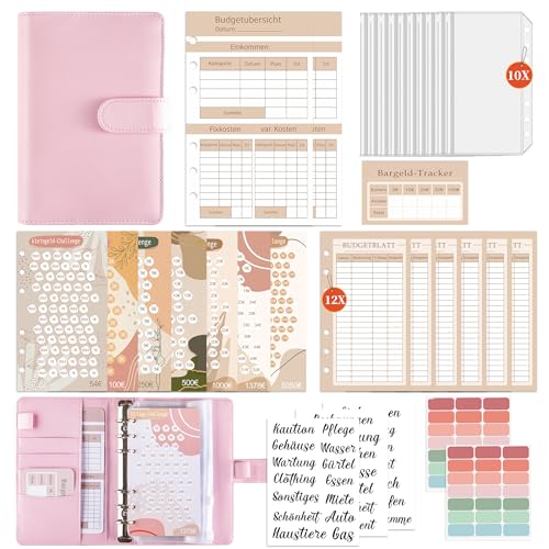 FUHOMI A6 Binder Budget Planner Deutsch - Sparchallenge Budgetplaner, Finanzplaner Haushaltsbuch, Geld Organizer, Sparbuch für Geld mit Umschlagmethode FUHOMI A6 Binder Budget Planner Deutsch - Sparchallenge Budgetplaner, Finanzplaner Haushaltsbuch, Geld Organizer, Sparbuch für Geld mit Umschlagmethode von FUHOMI