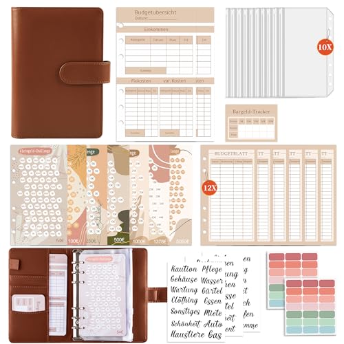 FUHOMI A6 Binder Budget Planner Deutsch - Sparchallenge Budgetplaner, Finanzplaner Haushaltsbuch, Geld Organizer, Sparbuch für Geld mit Umschlagmethode FUHOMI A6 Binder Budget Planner Deutsch - Sparchallenge Budgetplaner, Finanzplaner Haushaltsbuch, Geld Organizer, Sparbuch für Geld mit Umschlagmethode von FUHOMI