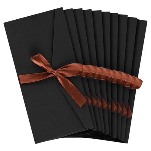 FUIPVGI 10 Stück Schöne Briefumschläge mit Schleife Kraftpapier Umschläge Retro Vintage Kraft Kuvert Briefkuvert Briefhülle für Weihnachten Geburtstag Valentinstag Hochzeit Geschenk Karten (Schwarz) FUIPVGI 10 Stück Schöne Briefumschläge mit Schleife Kraftpapier Umschläge Retro Vintage Kraft Kuvert Briefkuvert Briefhülle für Weihnachten Geburtstag Valentinstag Hochzeit Geschenk Karten (Schwarz) von FUIPVGI