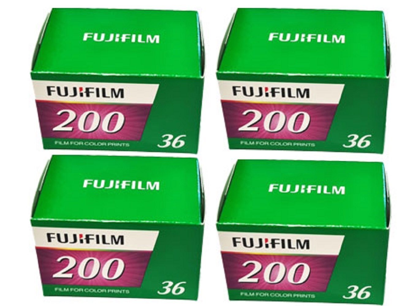 FUJIFILM 4 x Fujifilm 200 EC EU 36EX Speed Film für Superzoom-Kamera von FUJIFILM